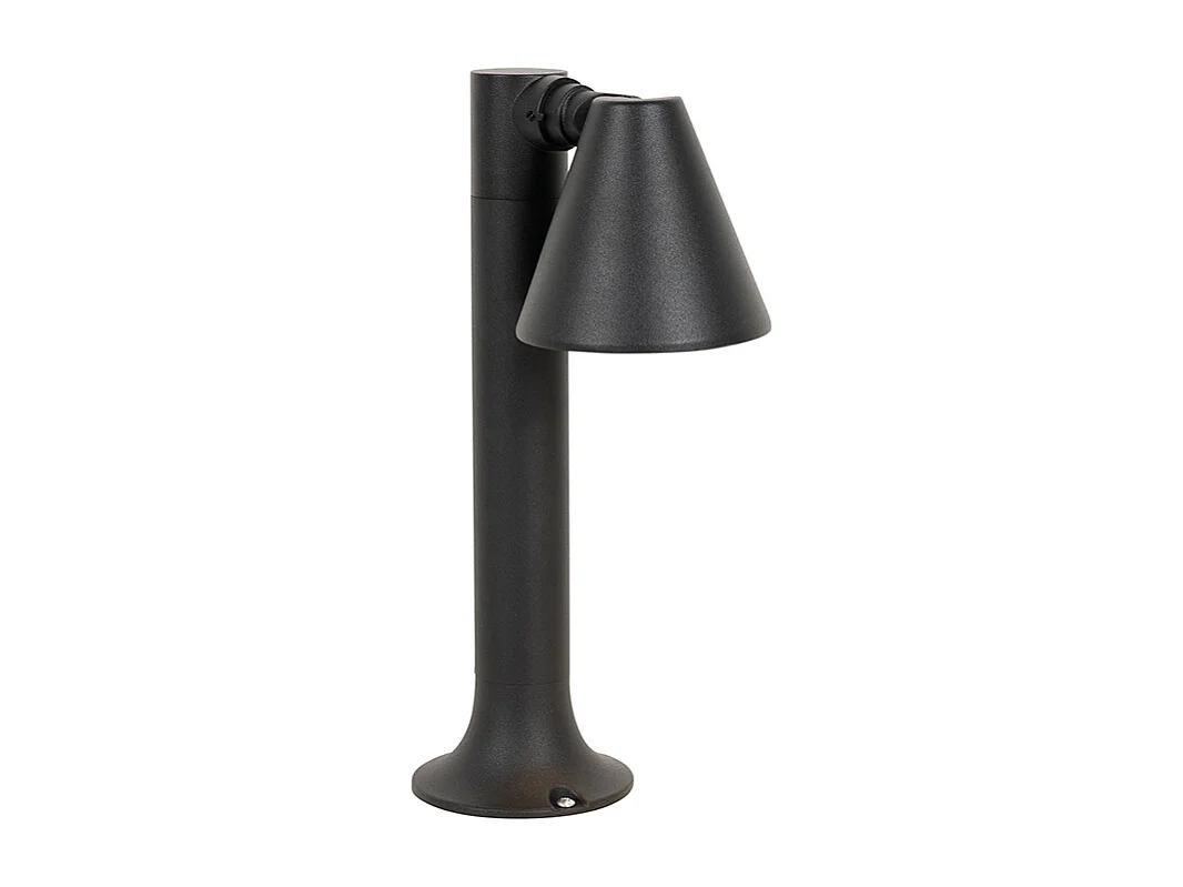 Borne d'extérieur moderne noire 30 cm IP44 orientable - Ciara