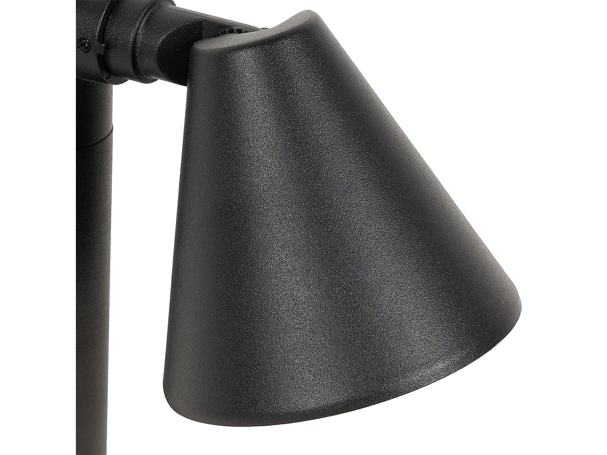 Borne d'extérieur moderne noire 30 cm IP44 orientable - Ciara