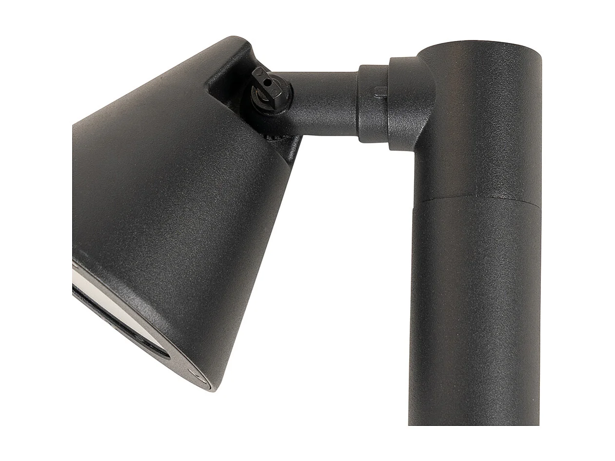 Borne d'extérieur moderne noire 30 cm IP44 orientable - Ciara