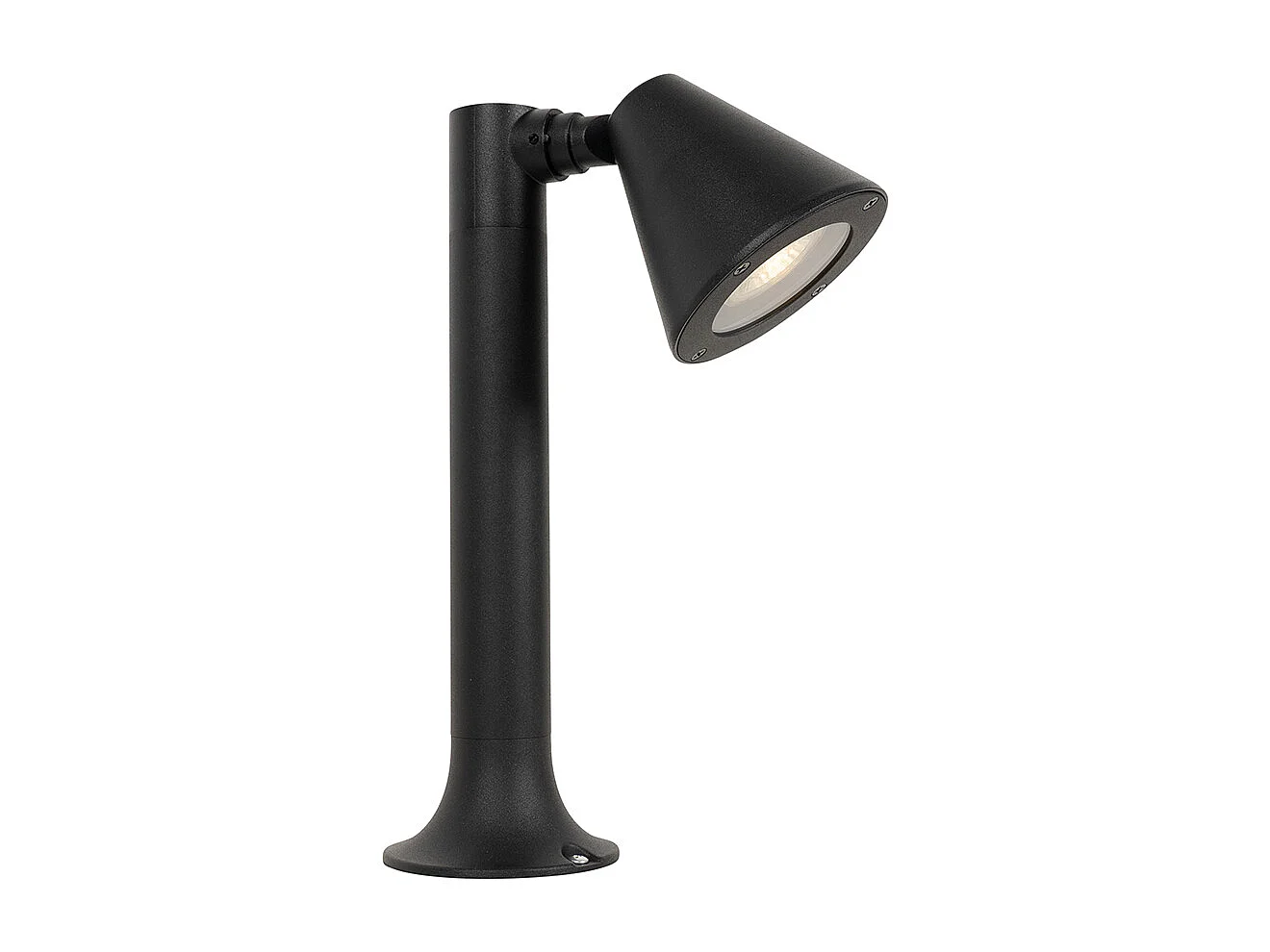 Borne d'extérieur moderne noire 30 cm IP44 orientable - Ciara