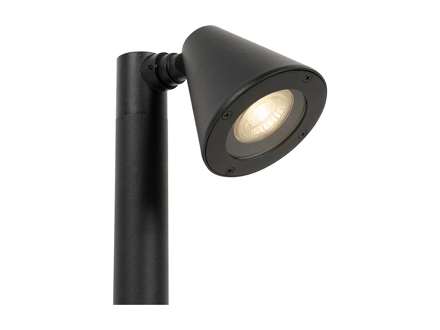 Borne d'extérieur moderne noire 30 cm IP44 orientable - Ciara
