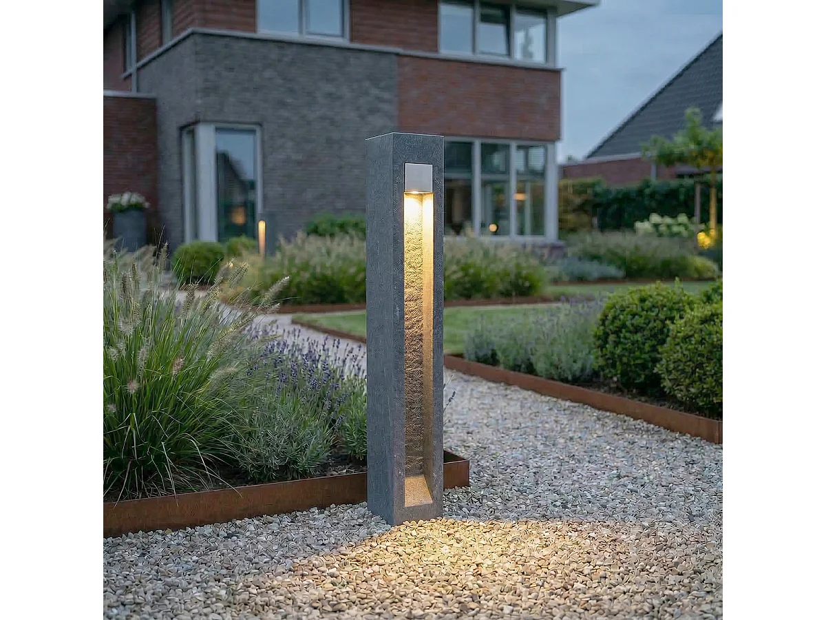 Lampadaire d'extérieur moderne en basalte 70 cm - Sneezy