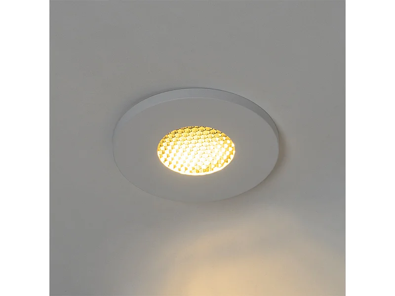 Spot encastré moderne blanc pour salle de bain IP54 - Shed Honey