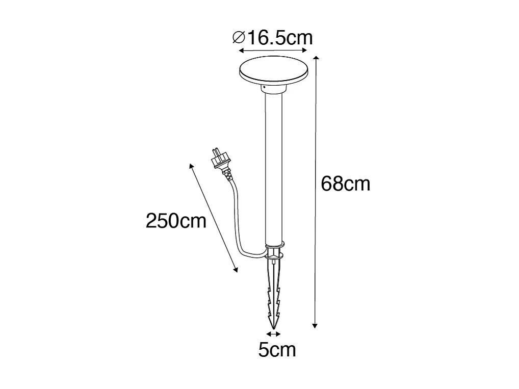 Spot à pointes moderne brun rouille avec LED IP54 - Skyf