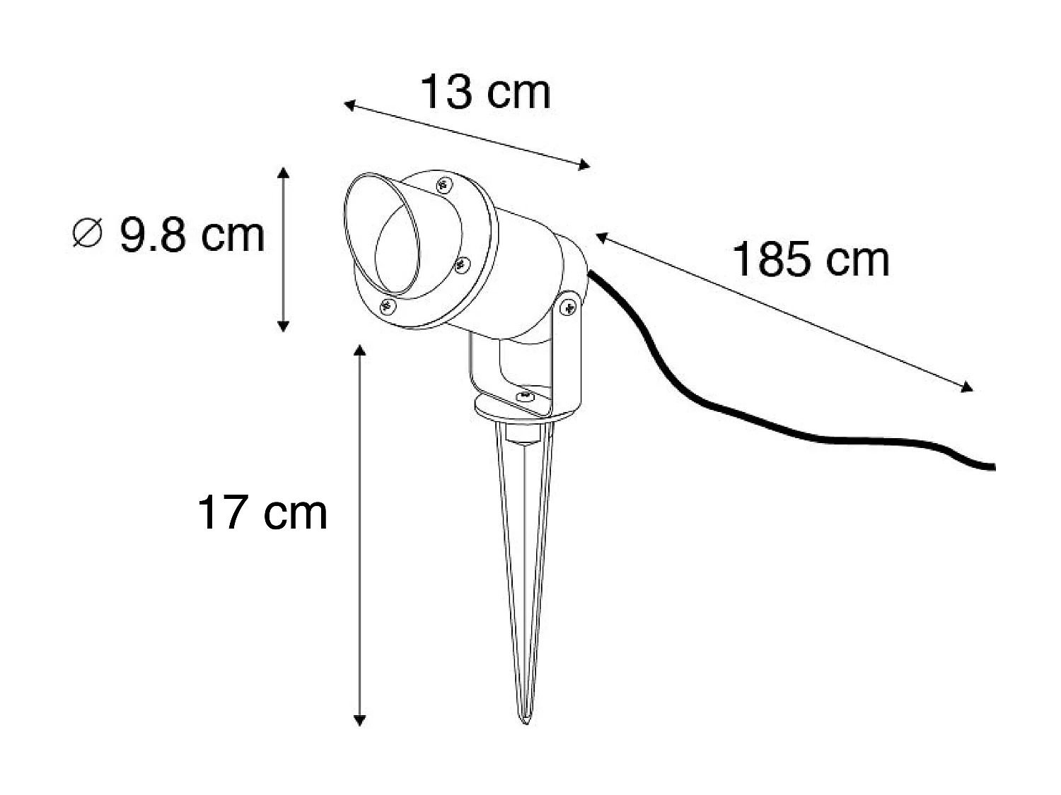Spot encastrable intelligent noir IP65 avec Wifi GU10 - Done