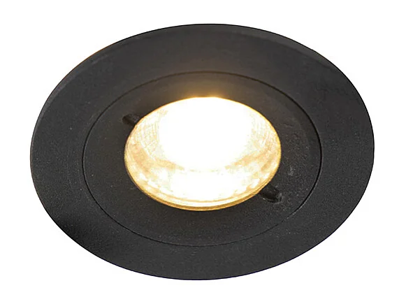 Spot encastrable intelligent moderne noir rond avec WiFi GU10 IP54 - Xena