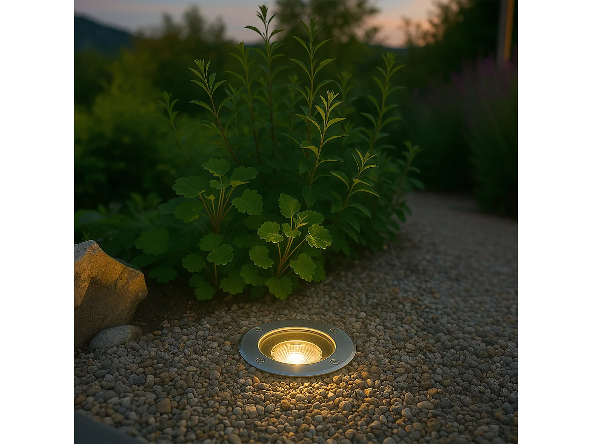 Projecteur de jardin moderne en acier orientable IP65 - Delux