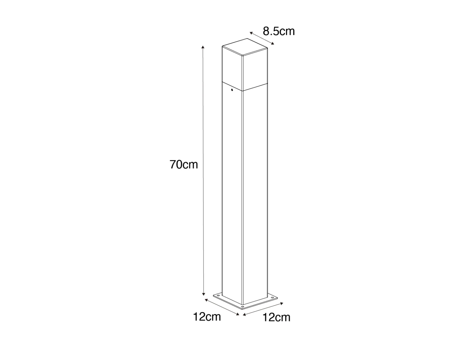 Lampe d'extérieur sur pied intelligente anthracite 70 cm avec WiFi P45 - Danemark