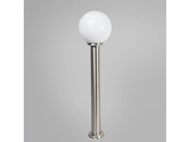 Lampadaire d'extérieur moderne en acier inoxydable 100 cm avec sphère en plastique IP44 - Sfera