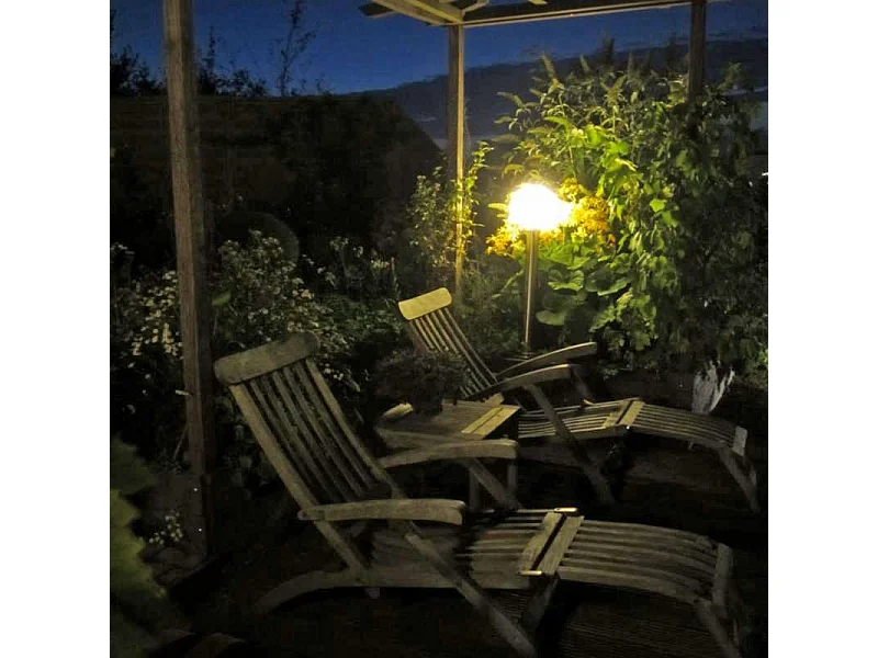 Lampadaire d'extérieur moderne en acier inoxydable 100 cm avec sphère en plastique IP44 - Sfera