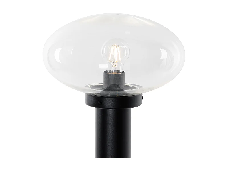 Poteau d'extérieur moderne noir 100 cm - Elly