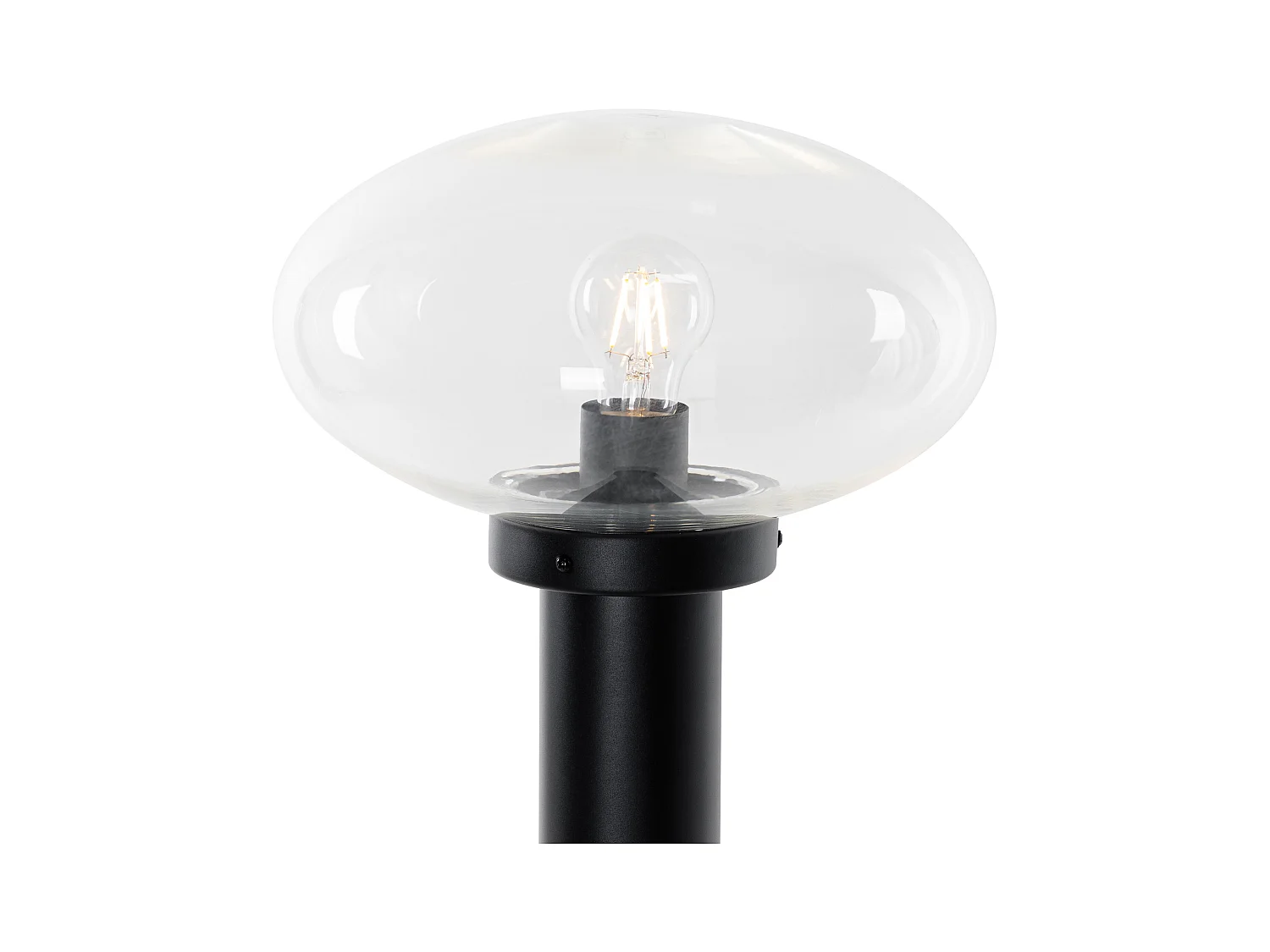 Poteau d'extérieur moderne noir 100 cm - Elly
