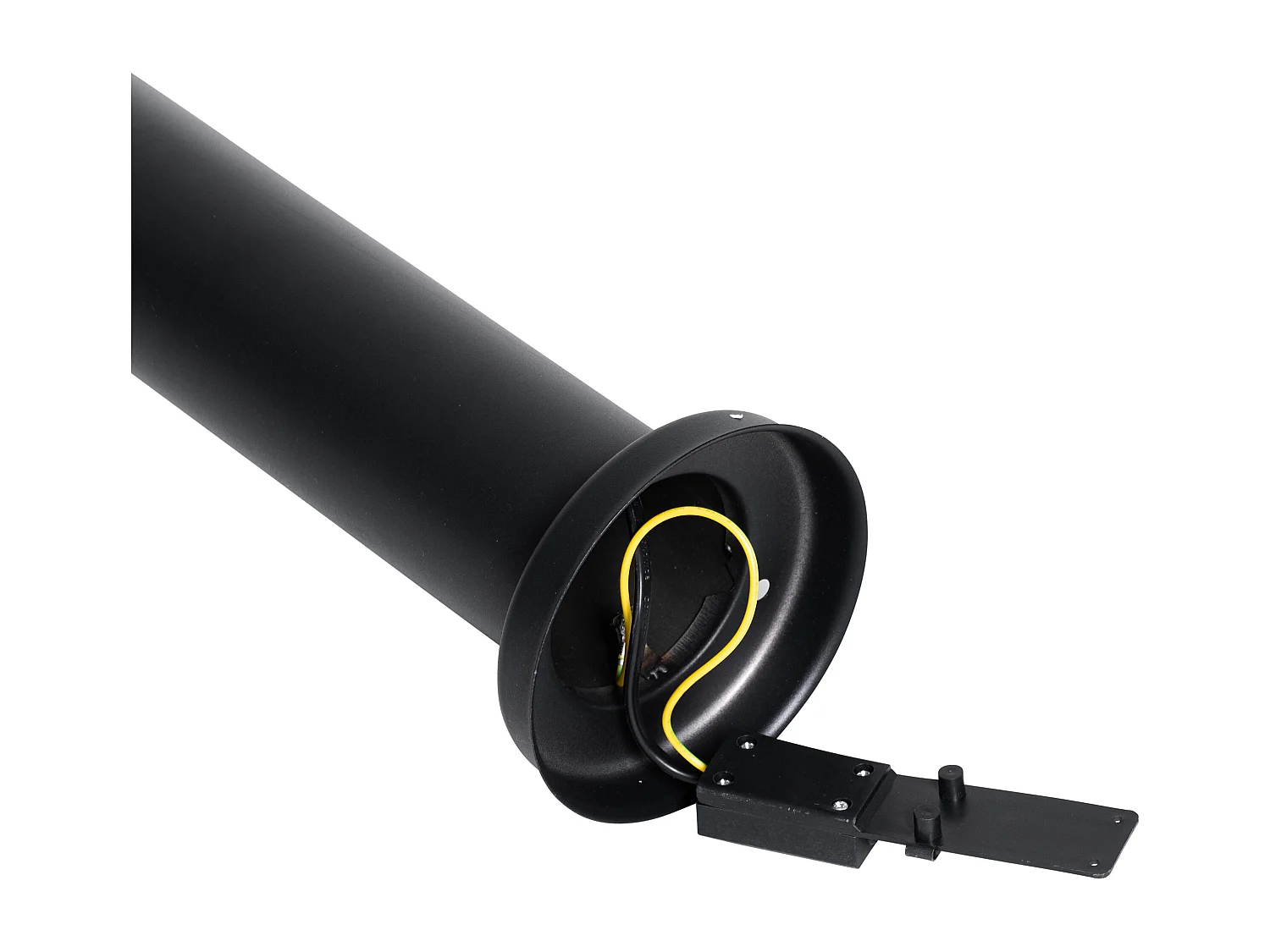 Borne d'extérieur moderne noire 100 cm - Elly