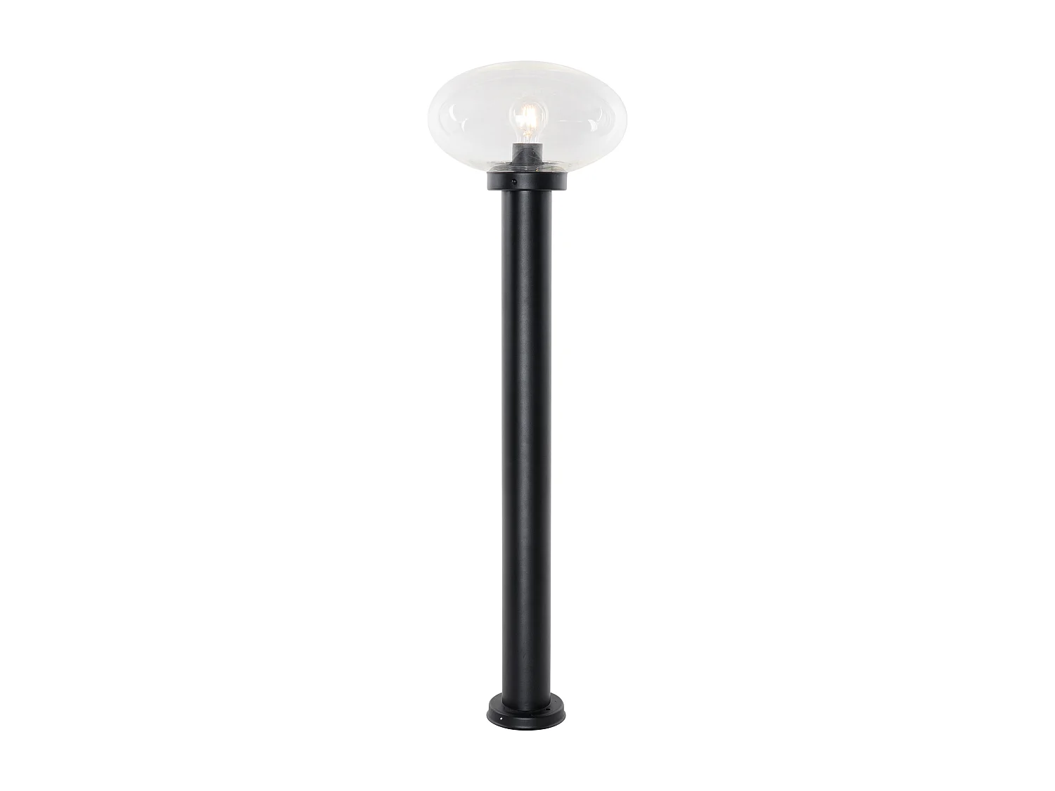 Borne d'extérieur moderne noire 100 cm - Elly