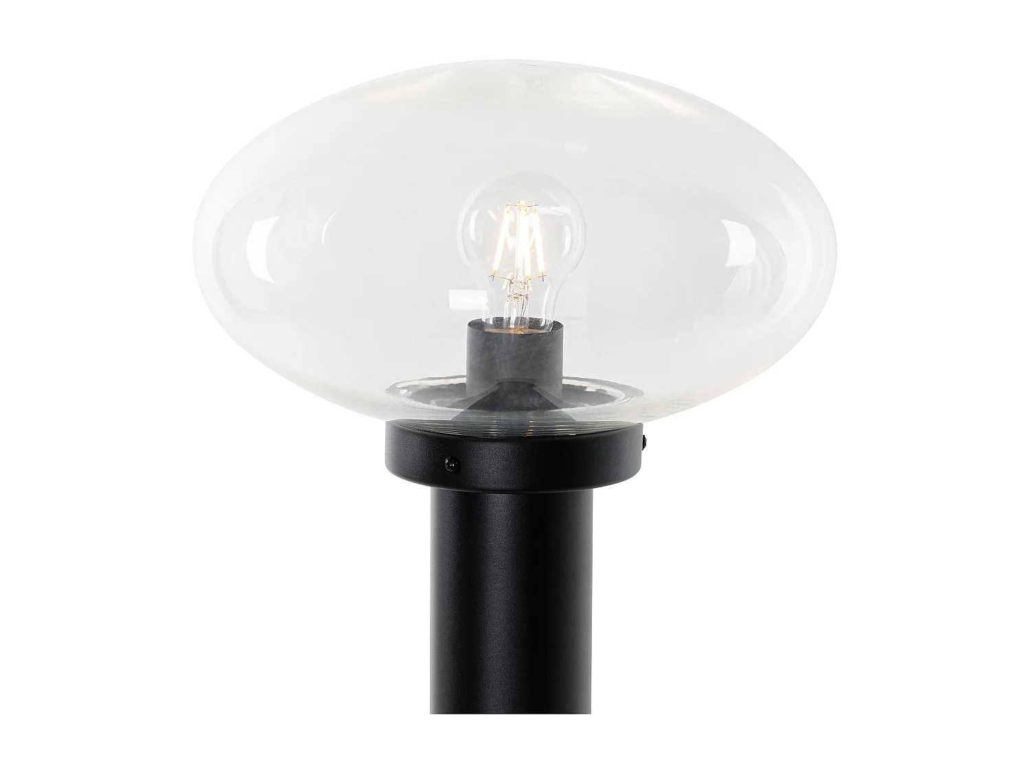 Borne d'extérieur moderne noire 100 cm - Elly
