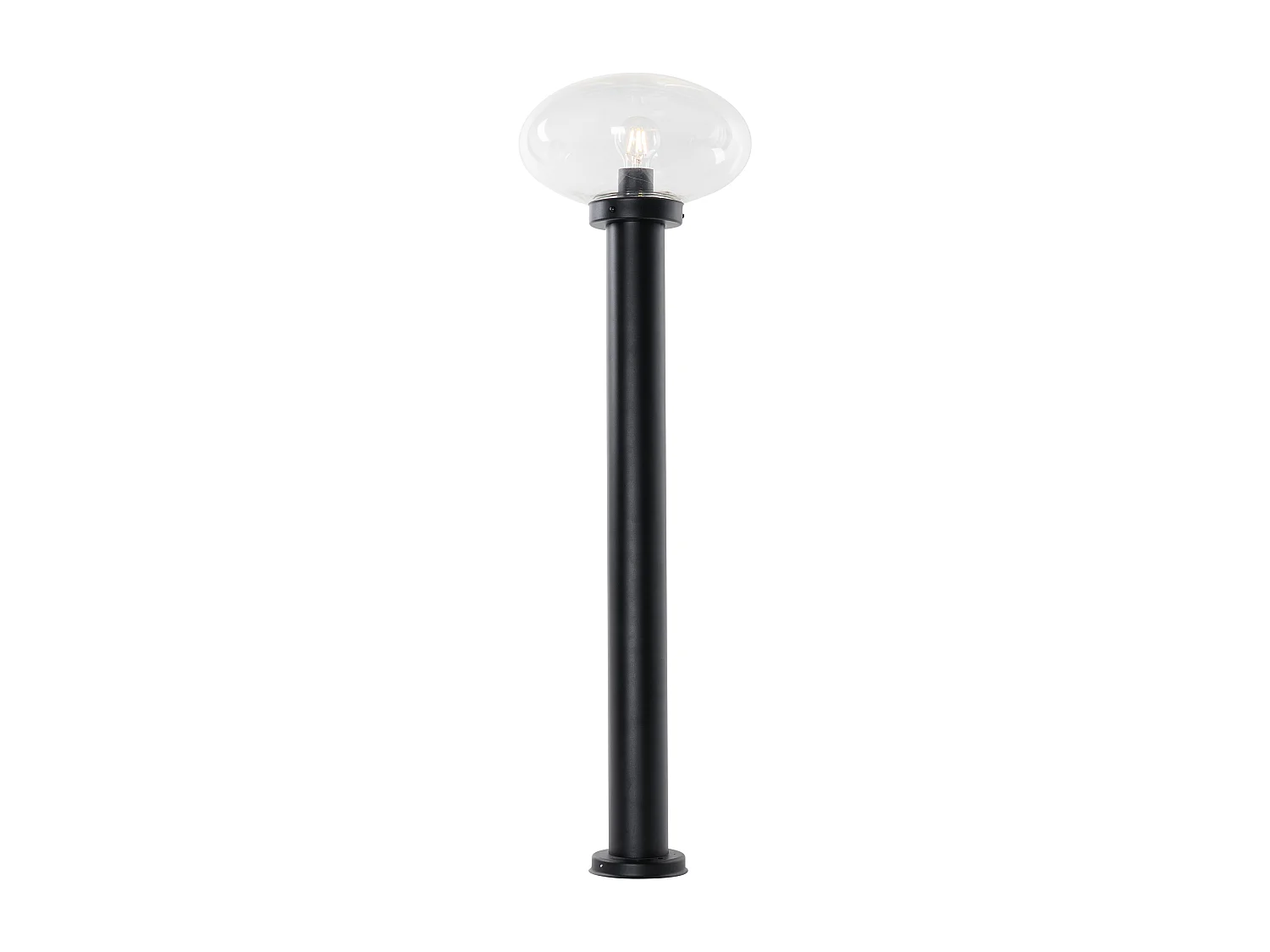 Borne d'extérieur moderne noire 100 cm - Elly