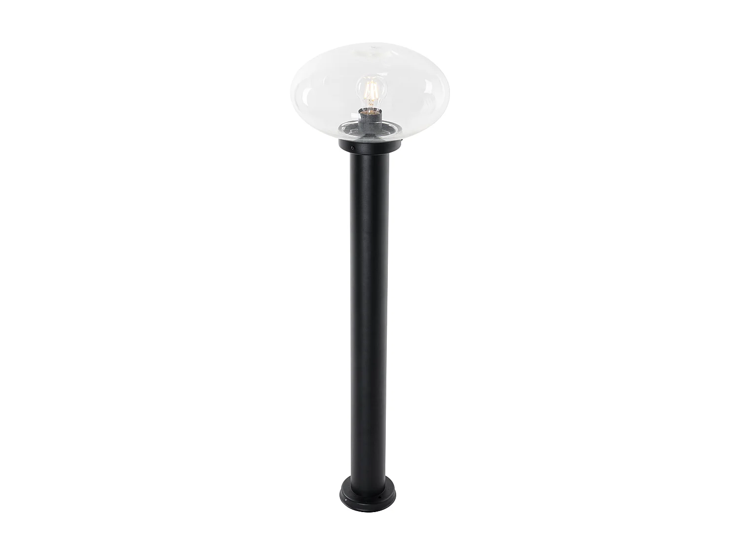 Borne d'extérieur moderne noire 100 cm - Elly