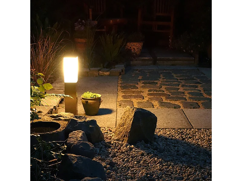 Lampe d'extérieur moderne 45 cm en acier - Malios