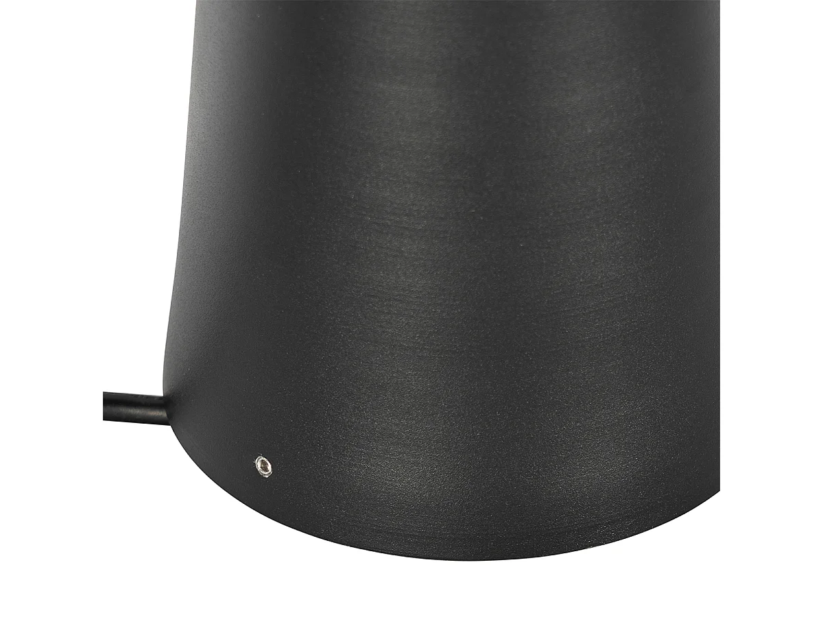 Spot de jardin moderne noir rond IP65 - Lennard