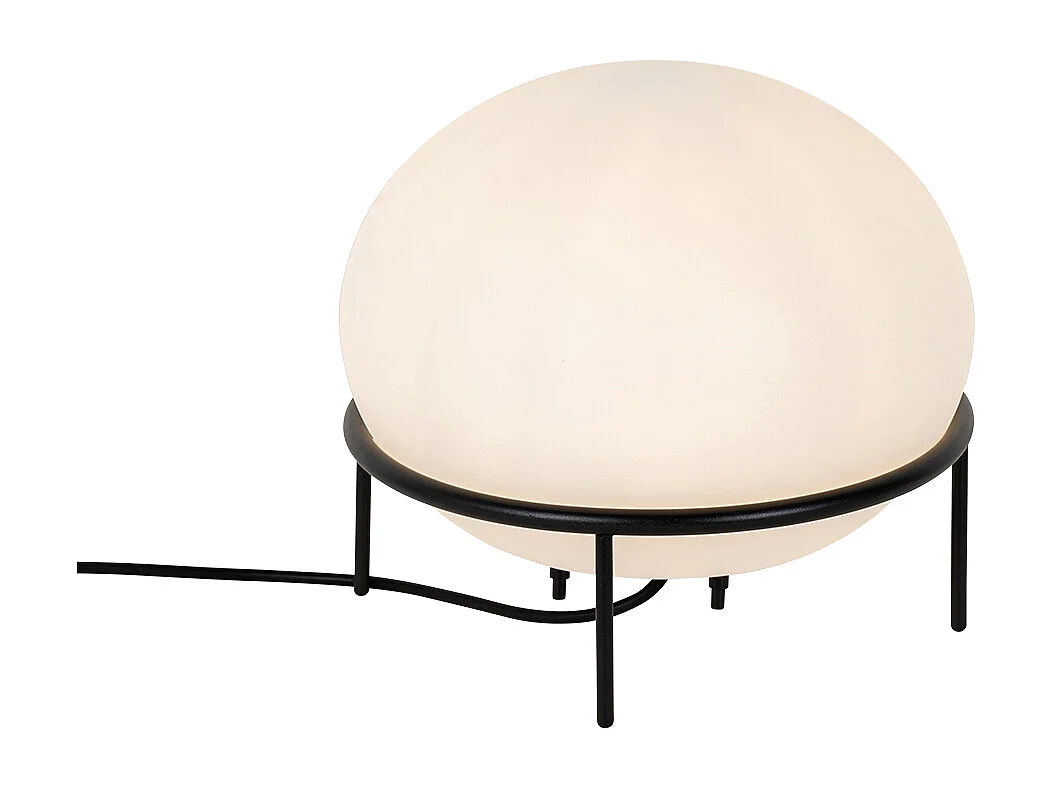 Lampe de table design d'extérieur noire - Jannie