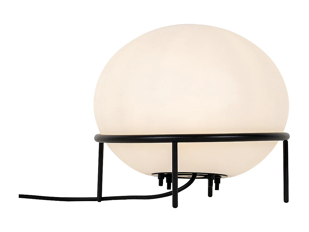 Lampe de table design d'extérieur noire - Jannie