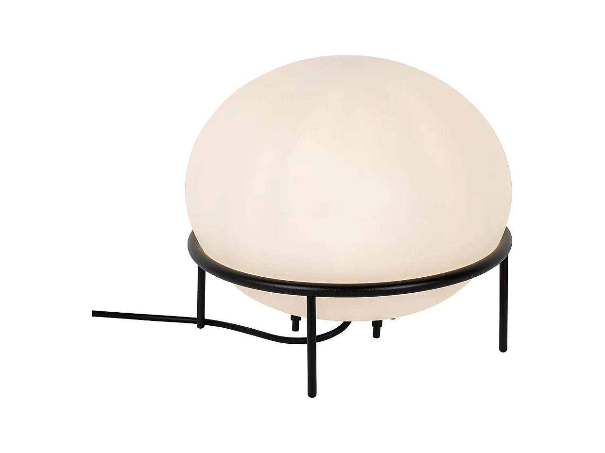 Lampe de table d'extérieur design noire - Jannie