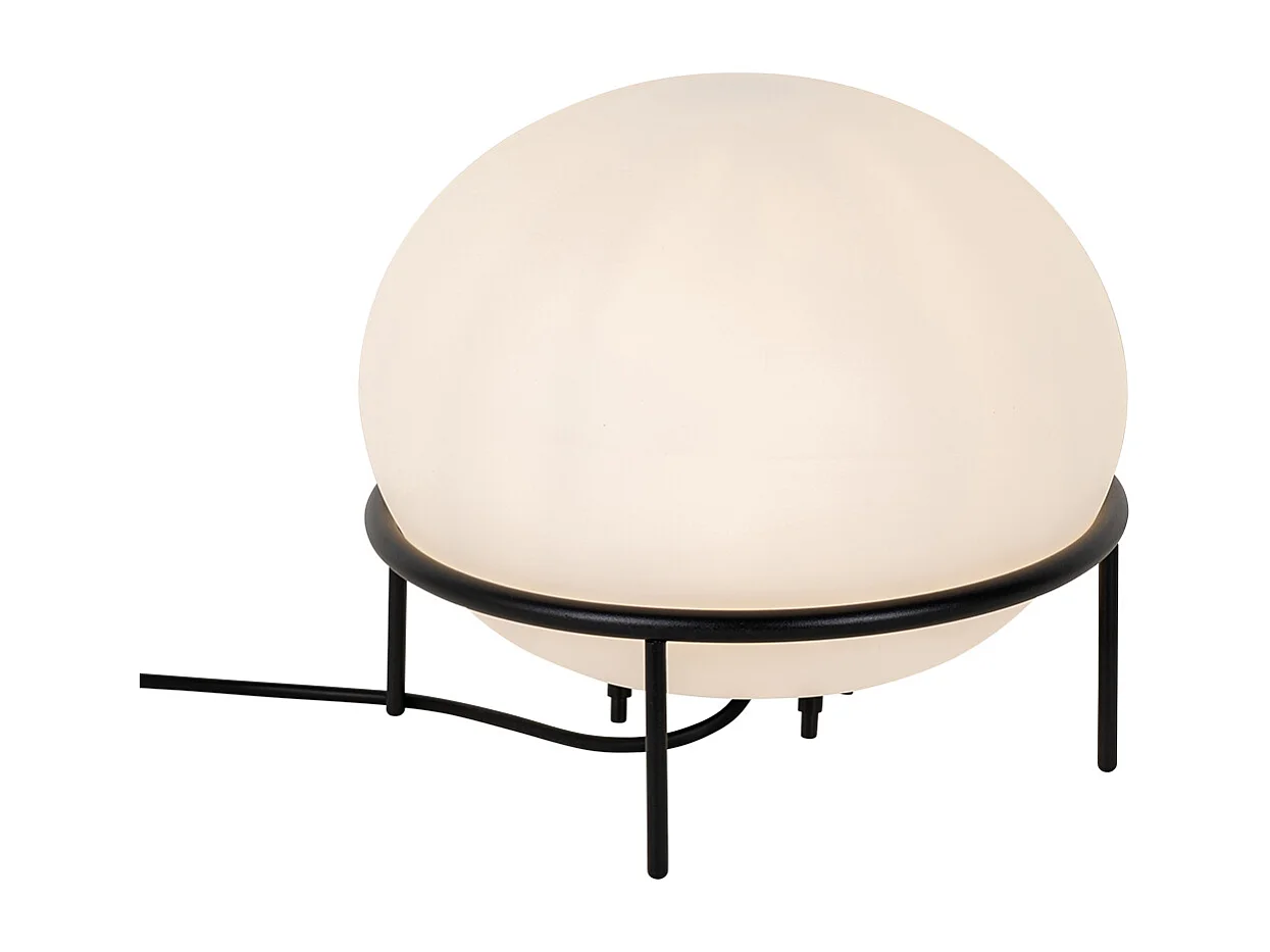 Lampe de table design d'extérieur noire - Jannie