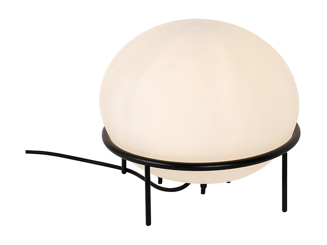 Lampe de table design d'extérieur noire - Jannie