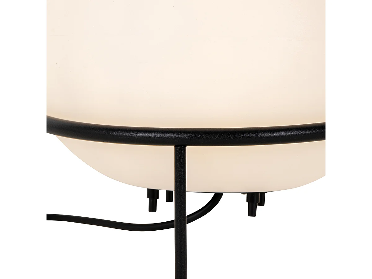 Lampe de table design d'extérieur noire - Jannie