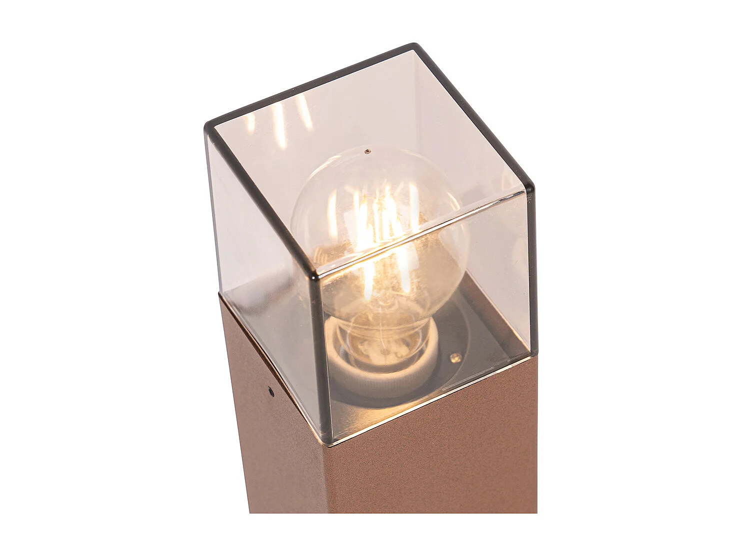 Lampe d'extérieur 50 cm rouille avec piquet de terre et presse-étoupe - Danemark
