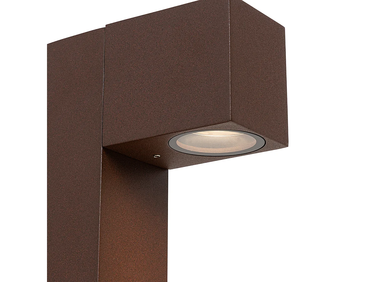 Lampadaire d'extérieur intelligent marron rouille 30 cm IP44 avec WiFi GU10 - Baleno