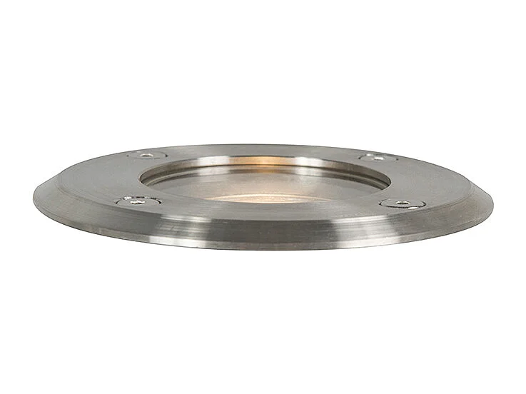 Spot de sol extérieur acier 11cm IP67 - Basic Round
