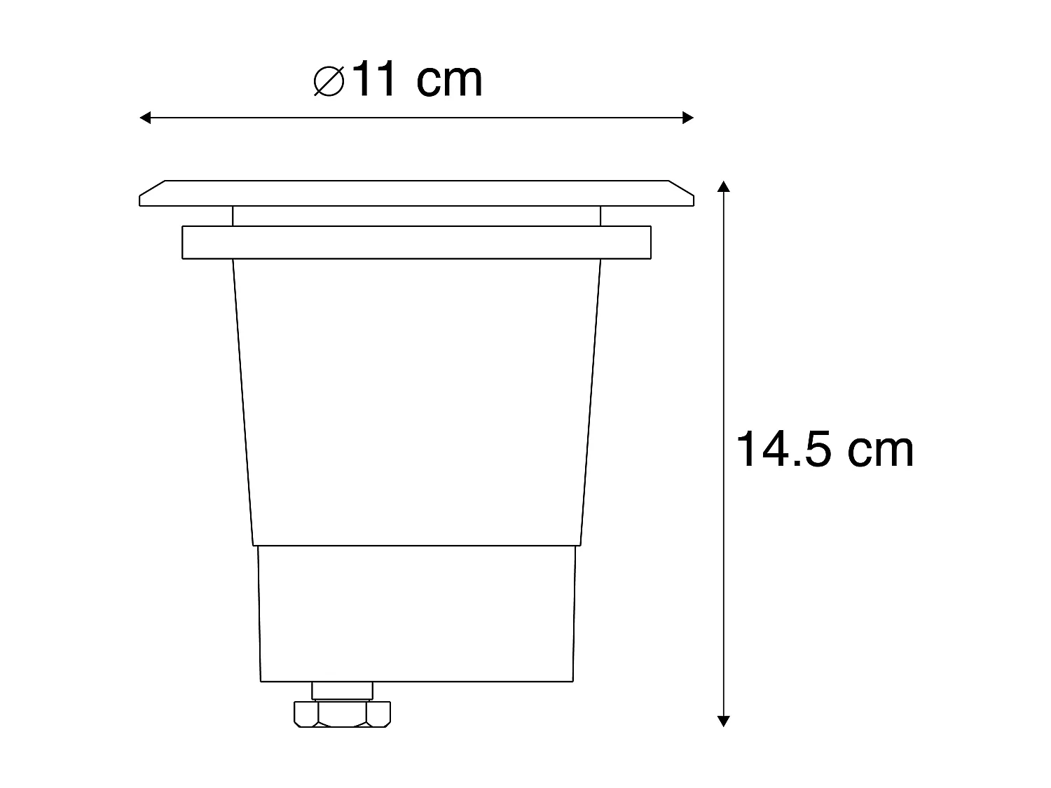 Spot encastré de sol extérieur en acier 11 cm IP67 - Basic Round