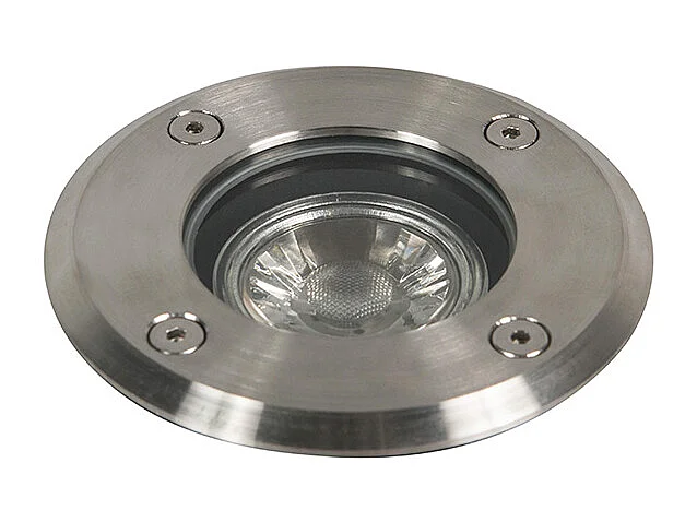 Spot encastré de sol extérieur en acier 11 cm IP67 - Basic Round