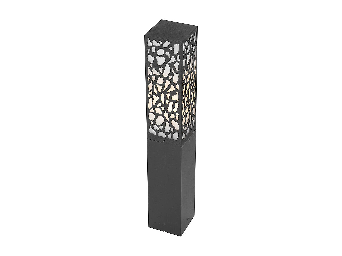 Borne d'extérieur moderne noire 60 cm IP44 - Nicole
