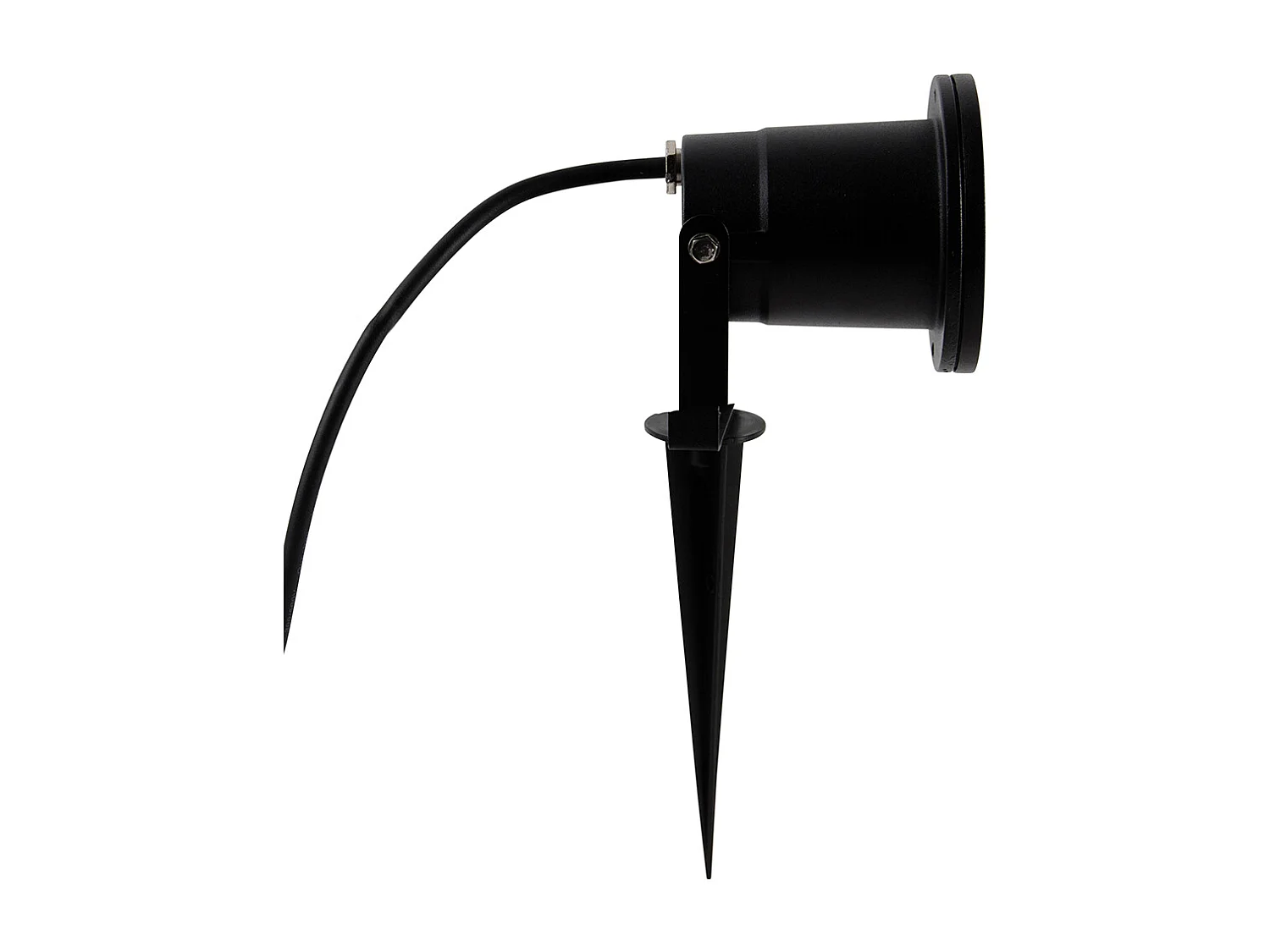 Spot moderne noir avec cordon et prise 200cm IP65 - Basic