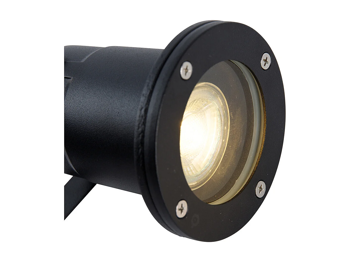 Spot moderne noir avec cordon et prise 200cm IP65 - Basic