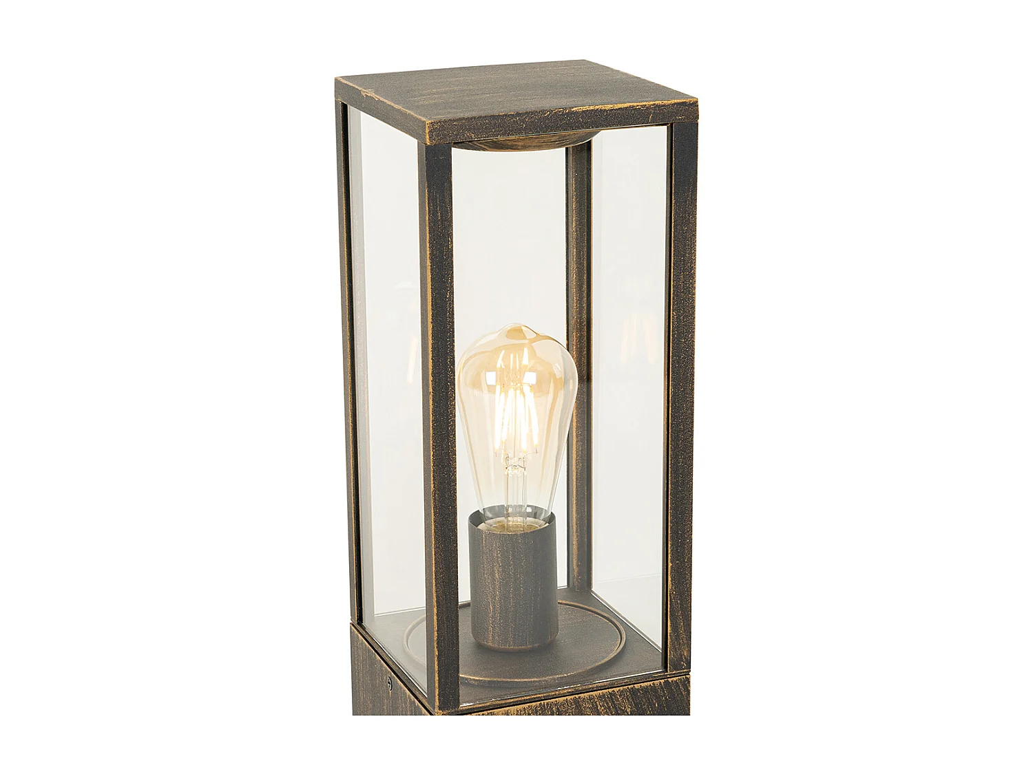 Lampe d'extérieur sur pied vintage or antique 40 cm IP44 - Charlois