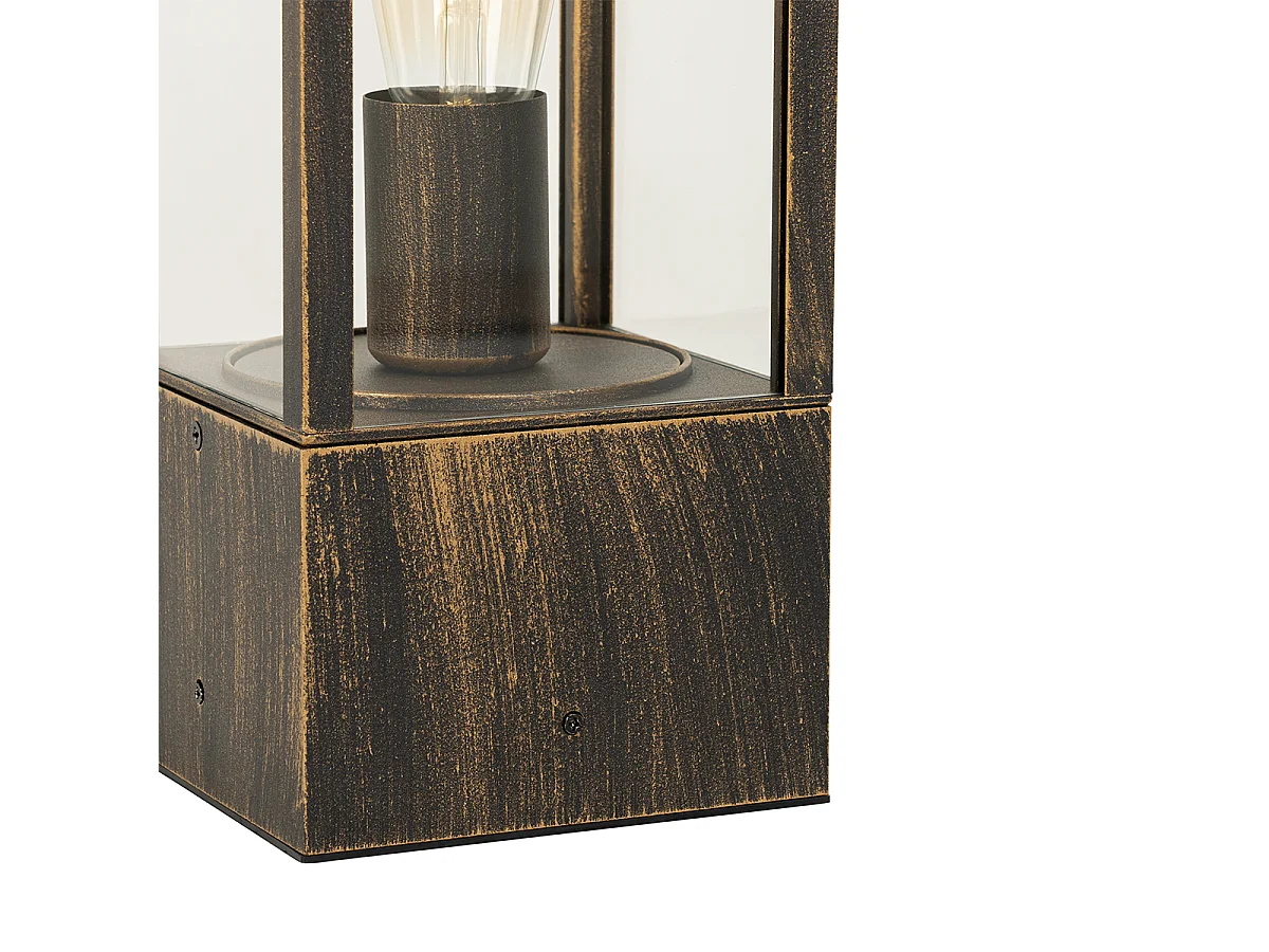 Lampe d'extérieur sur pied vintage or antique 40 cm IP44 - Charlois