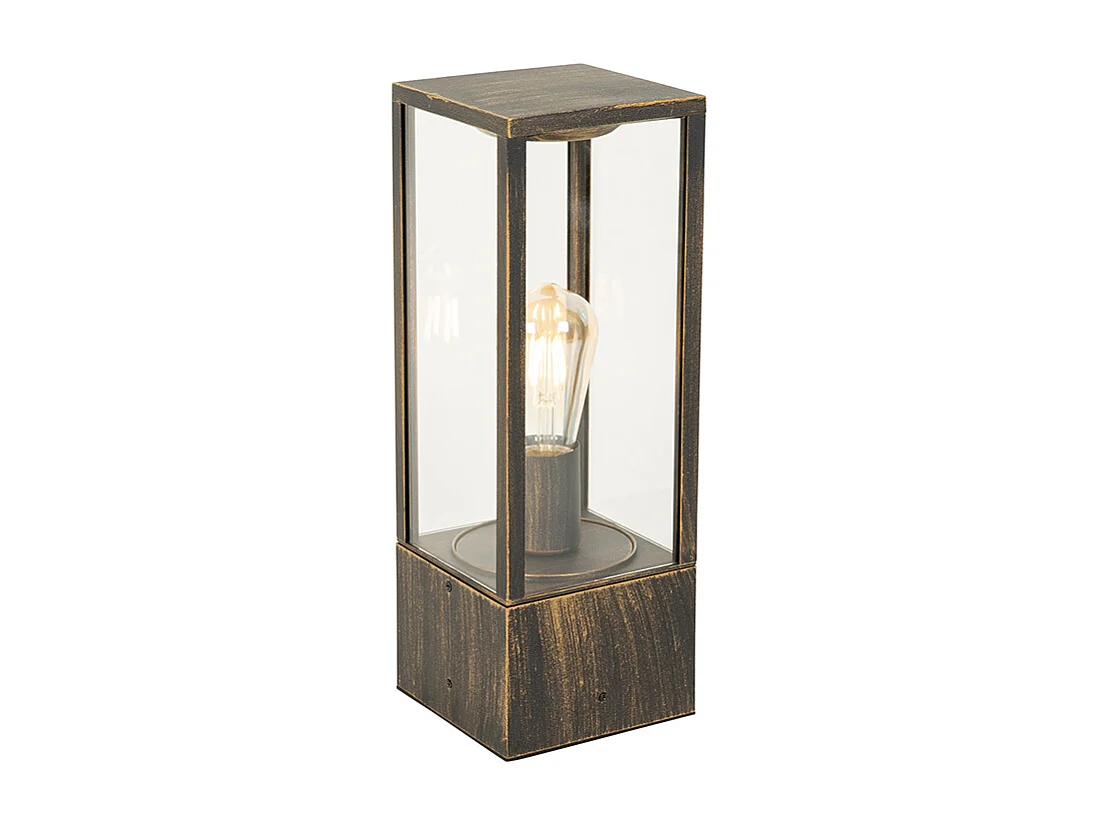 Lampe d'extérieur sur pied vintage or antique 40 cm IP44 - Charlois