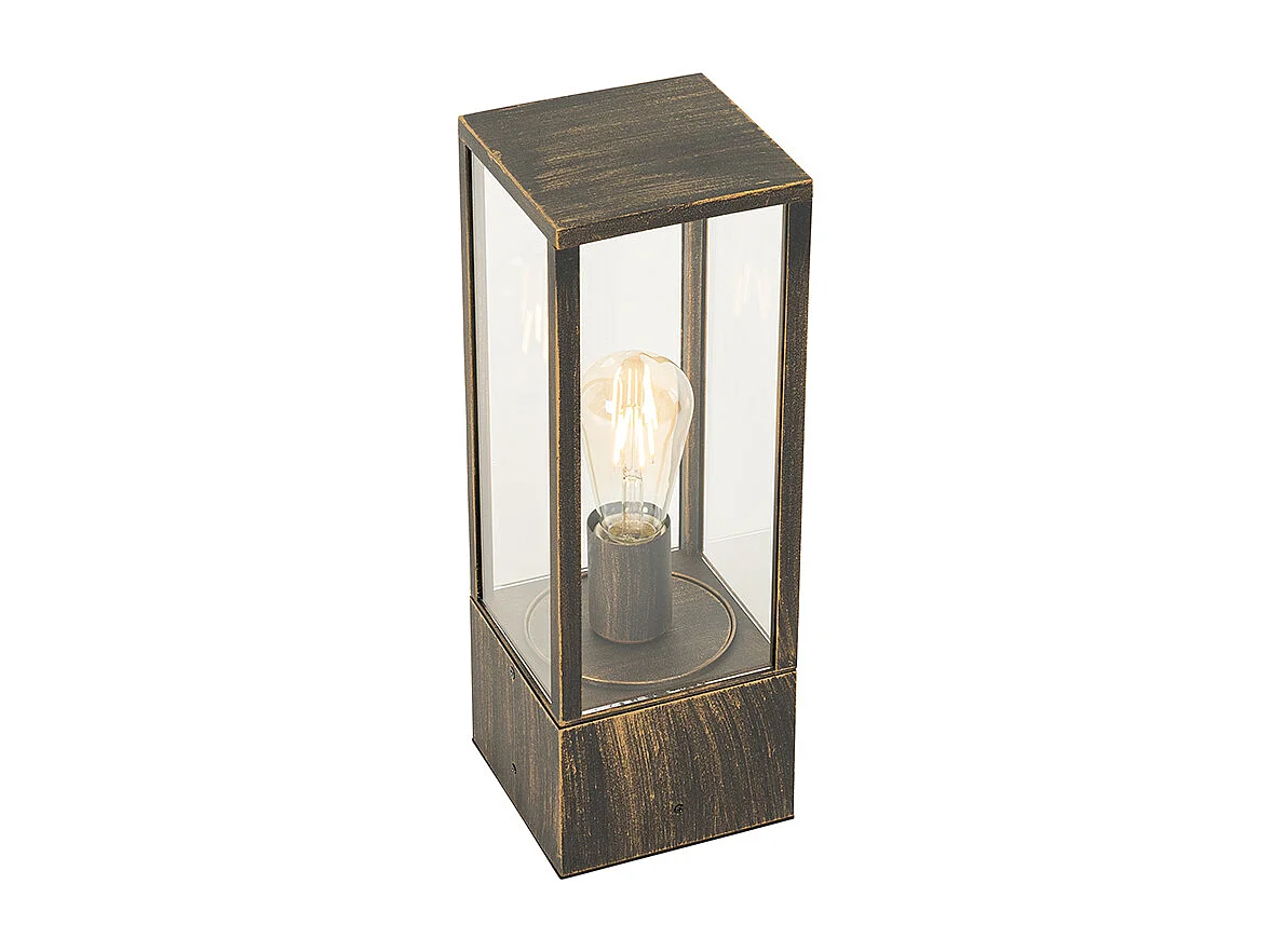 Lampe d'extérieur sur pied vintage or antique 40 cm IP44 - Charlois