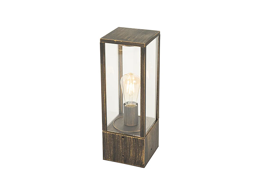 Lampe d'extérieur sur pied vintage or antique 40 cm IP44 - Charlois