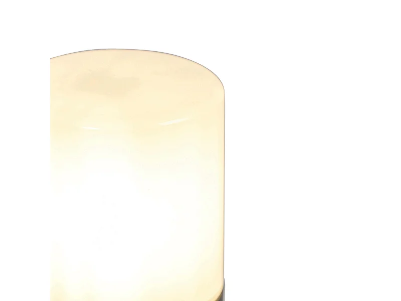 Lampe d'extérieur sur pied noire avec abat-jour opale blanc 30 cm IP44 - Odense