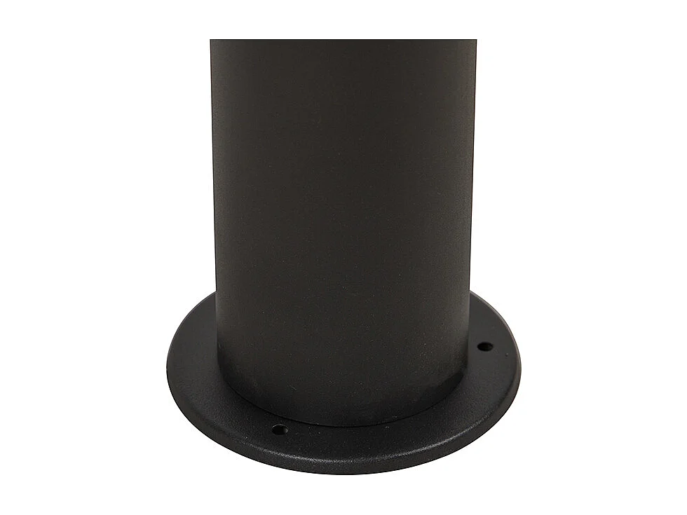 Lampe d'extérieur sur pied noire avec abat-jour opale blanc 30 cm IP44 - Odense