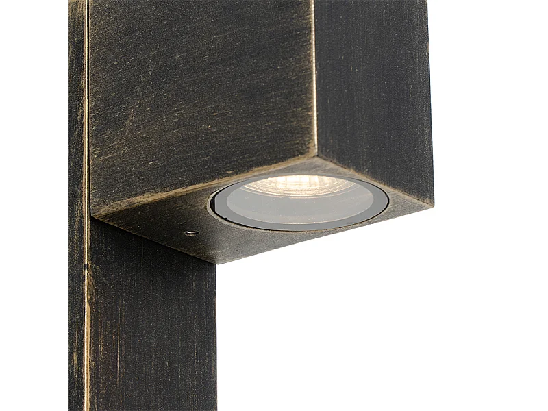 Lampadaire d'extérieur industriel or antique 35 cm IP44 - Baleno