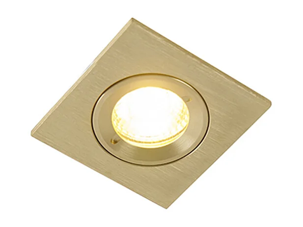 Spot encastré moderne doré carré IP44 - Xena