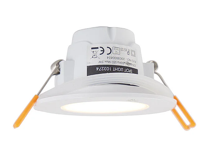 Lot de 6 spots encastrés blancs avec LED à intensité variable 3 niveaux IP65 - Blanca