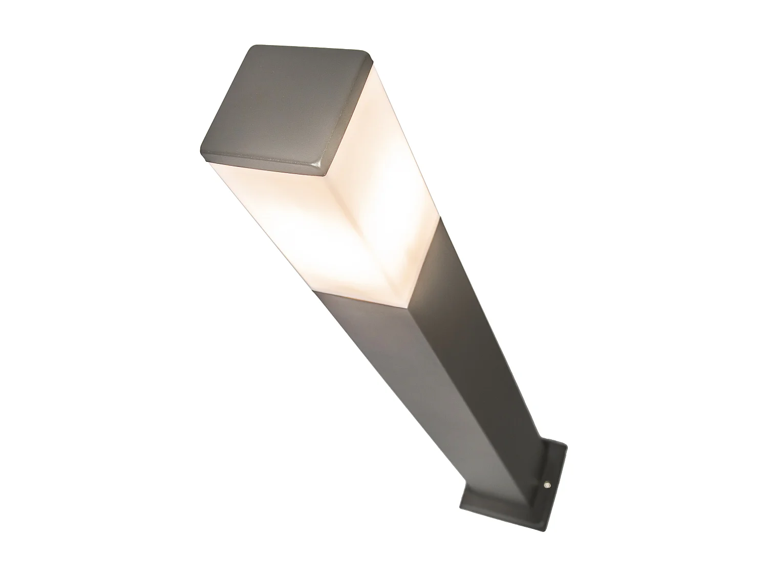 Lampadaire d'extérieur moderne gris foncé avec opale 80 cm IP44 - Malios
