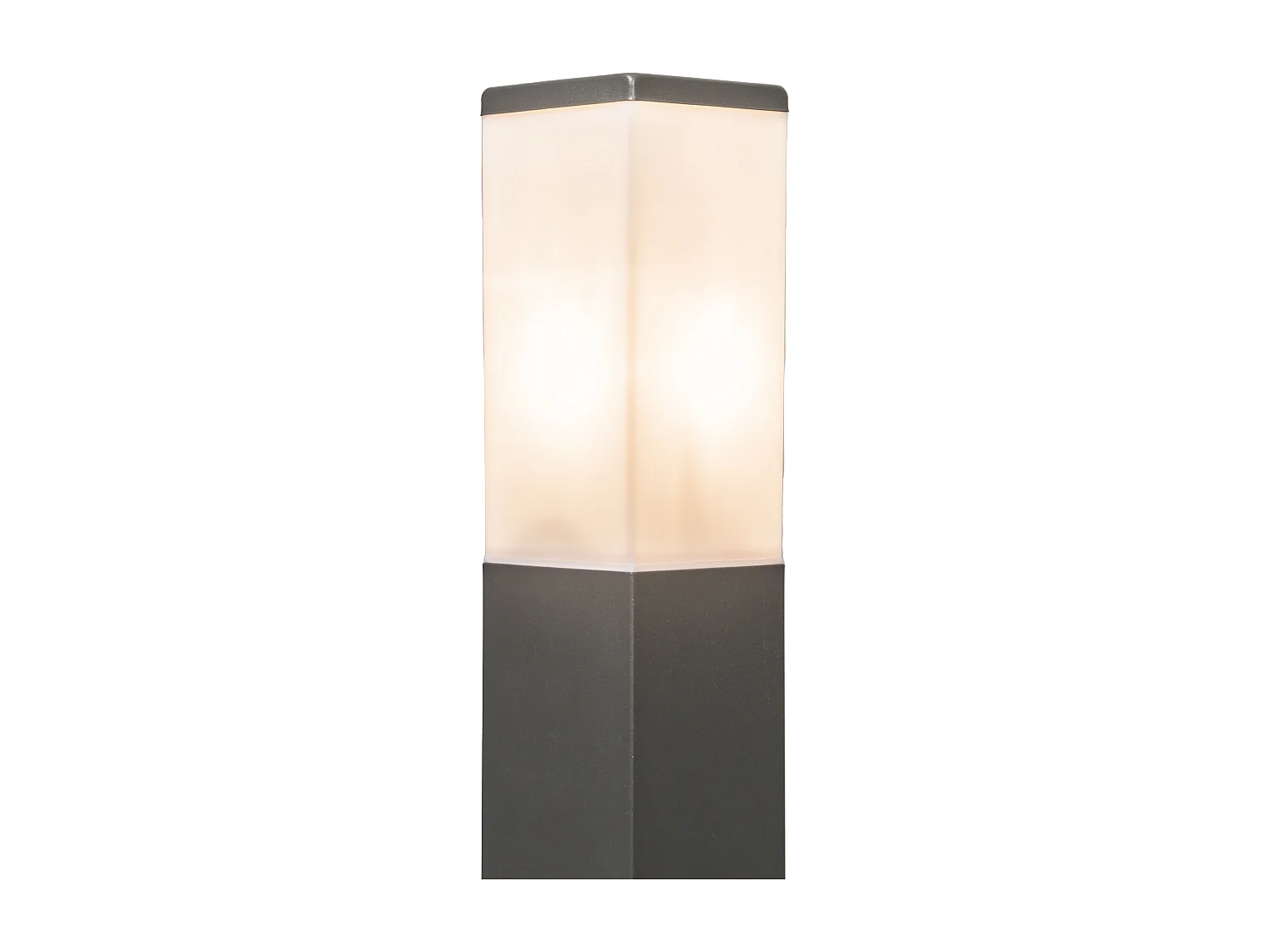 Lampadaire d'extérieur moderne gris foncé avec opale 80 cm IP44 - Malios