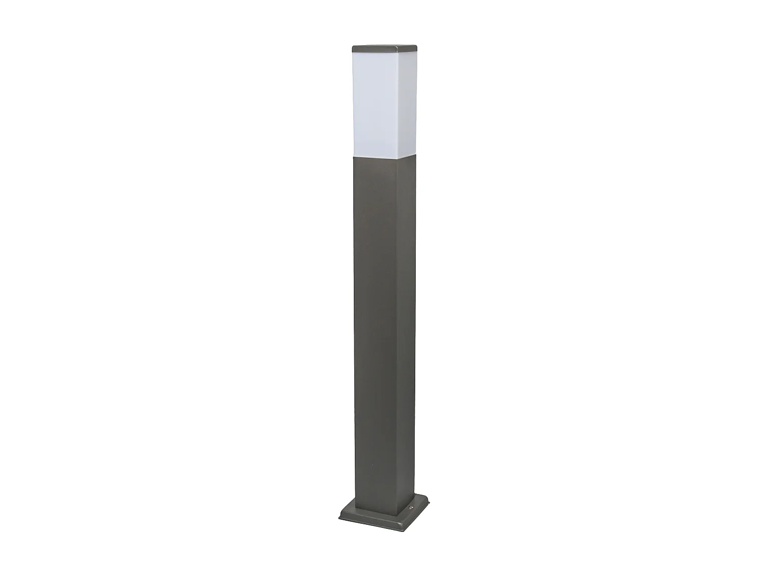 Lampadaire d'extérieur moderne gris foncé avec opale 80 cm IP44 - Malios
